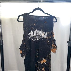 Distressed Boo Hoo Oversized Graphic Tee